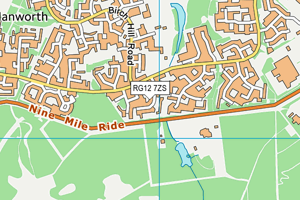 RG12 7ZS map - OS VectorMap District (Ordnance Survey)