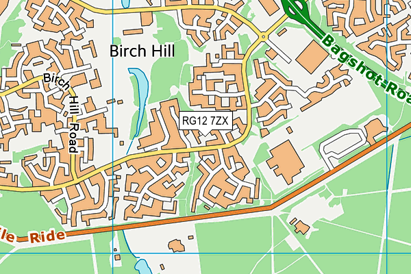 RG12 7ZX map - OS VectorMap District (Ordnance Survey)