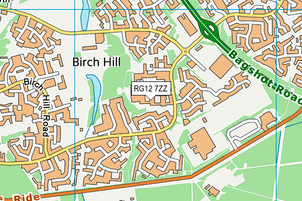 RG12 7ZZ map - OS VectorMap District (Ordnance Survey)