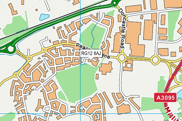 RG12 8AJ map - OS VectorMap District (Ordnance Survey)