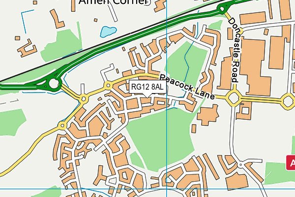 RG12 8AL map - OS VectorMap District (Ordnance Survey)