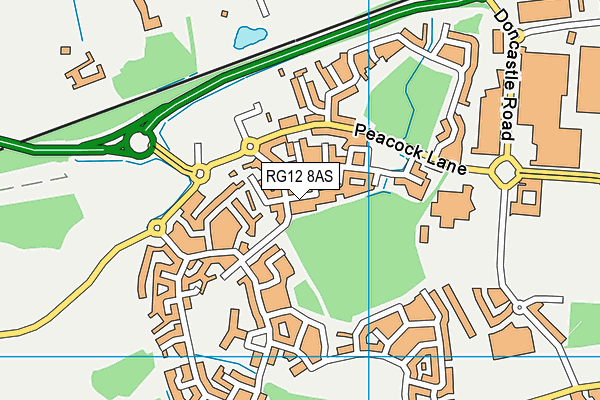 RG12 8AS map - OS VectorMap District (Ordnance Survey)