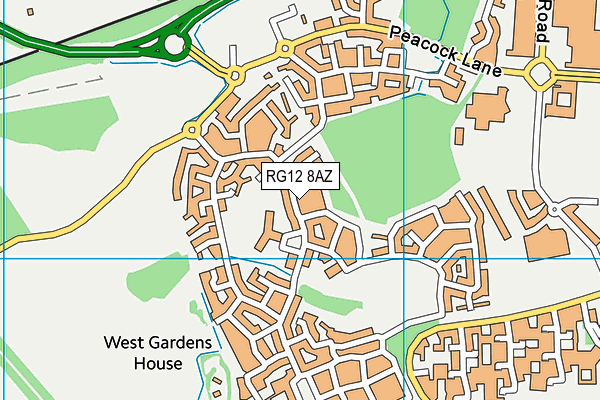 RG12 8AZ map - OS VectorMap District (Ordnance Survey)