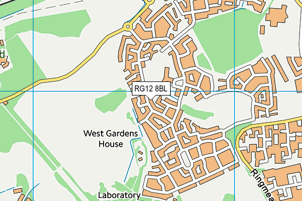 RG12 8BL map - OS VectorMap District (Ordnance Survey)