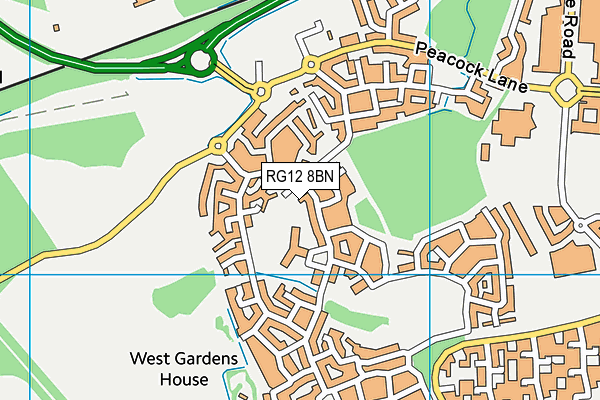 RG12 8BN map - OS VectorMap District (Ordnance Survey)