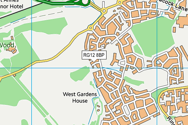 RG12 8BP map - OS VectorMap District (Ordnance Survey)