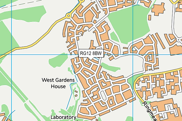 RG12 8BW map - OS VectorMap District (Ordnance Survey)