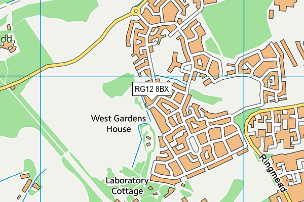 RG12 8BX map - OS VectorMap District (Ordnance Survey)