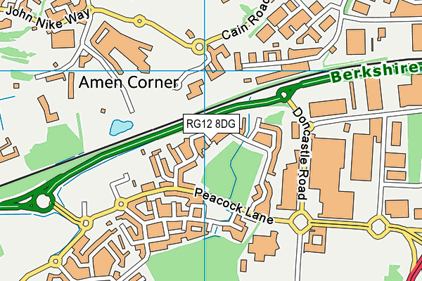 RG12 8DG map - OS VectorMap District (Ordnance Survey)