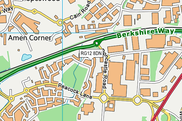 RG12 8DN map - OS VectorMap District (Ordnance Survey)