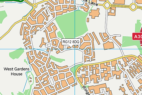 RG12 8DQ map - OS VectorMap District (Ordnance Survey)