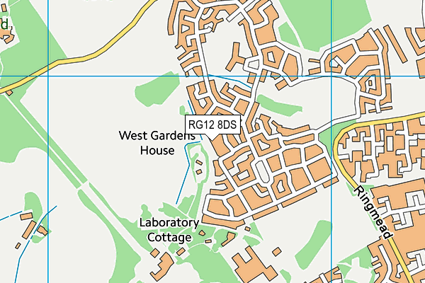 RG12 8DS map - OS VectorMap District (Ordnance Survey)
