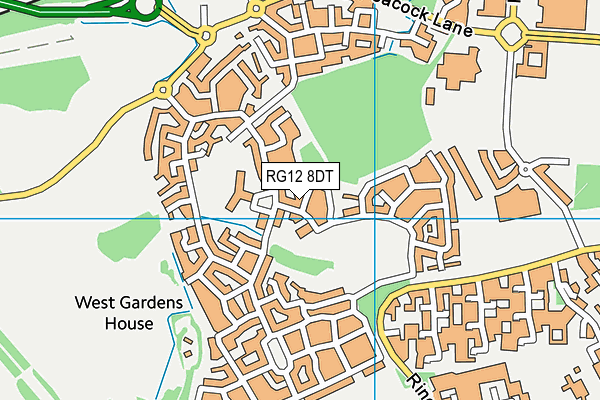 RG12 8DT map - OS VectorMap District (Ordnance Survey)