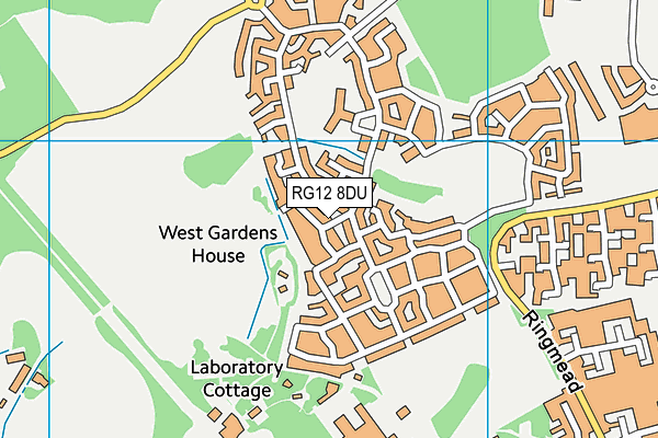 RG12 8DU map - OS VectorMap District (Ordnance Survey)