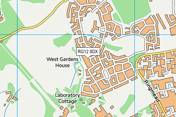 RG12 8DX map - OS VectorMap District (Ordnance Survey)