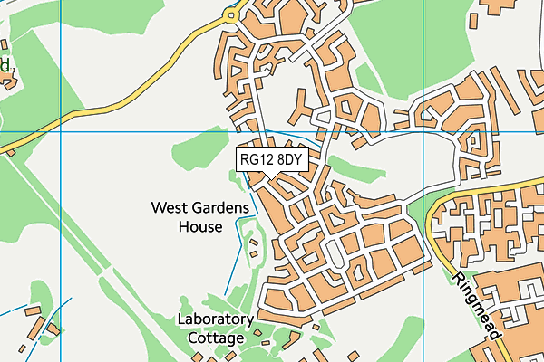 RG12 8DY map - OS VectorMap District (Ordnance Survey)