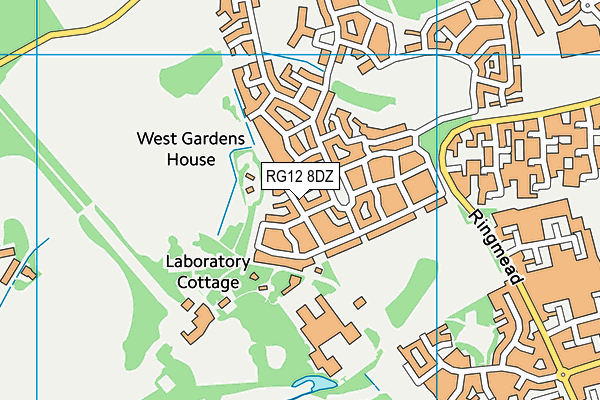 RG12 8DZ map - OS VectorMap District (Ordnance Survey)