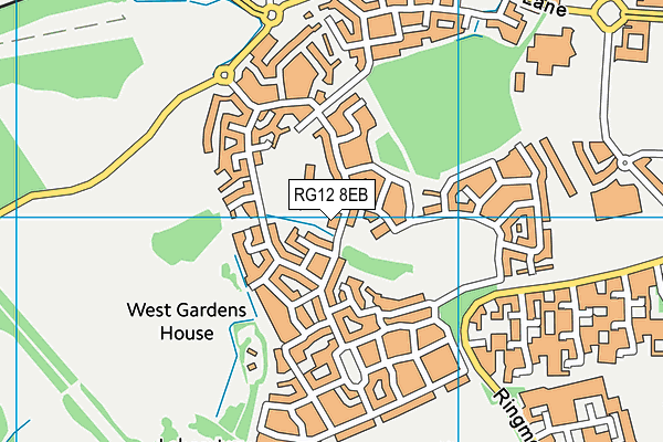 Jennetts Park Community Centre map (RG12 8EB) - OS VectorMap District (Ordnance Survey)