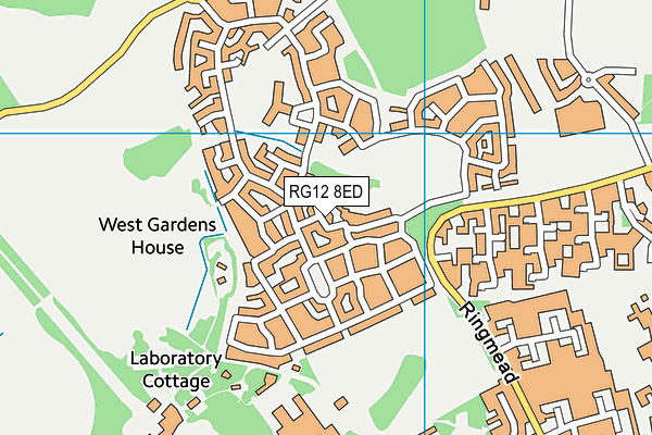 RG12 8ED map - OS VectorMap District (Ordnance Survey)