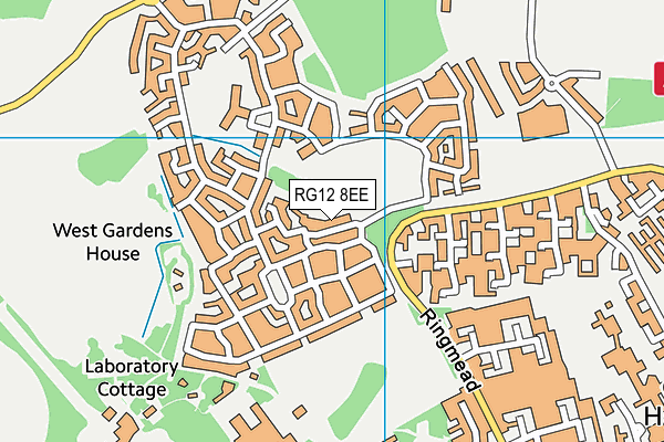 RG12 8EE map - OS VectorMap District (Ordnance Survey)