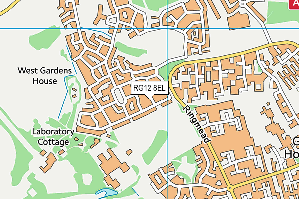 RG12 8EL map - OS VectorMap District (Ordnance Survey)