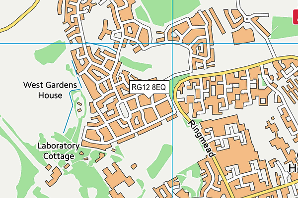 RG12 8EQ map - OS VectorMap District (Ordnance Survey)