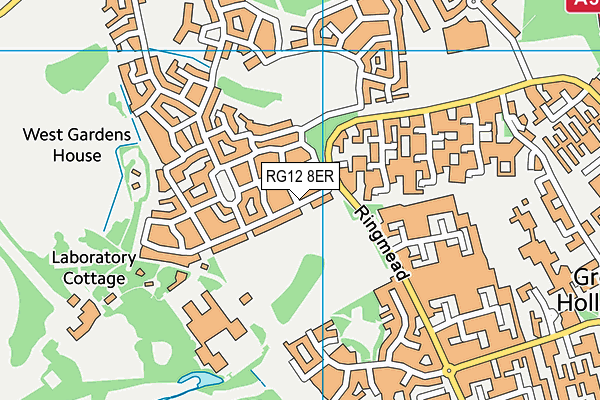 RG12 8ER map - OS VectorMap District (Ordnance Survey)