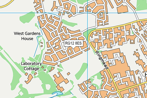 RG12 8ES map - OS VectorMap District (Ordnance Survey)