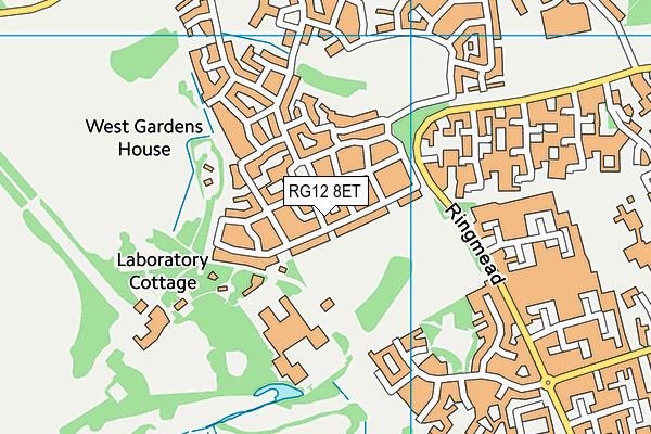 RG12 8ET map - OS VectorMap District (Ordnance Survey)