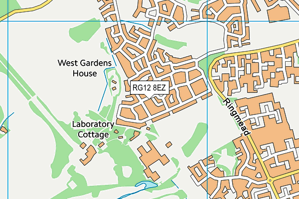 RG12 8EZ map - OS VectorMap District (Ordnance Survey)
