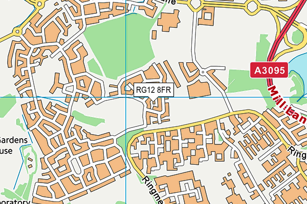 RG12 8FR map - OS VectorMap District (Ordnance Survey)