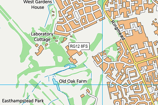 Easthampstead Park School map (RG12 8FS) - OS VectorMap District (Ordnance Survey)