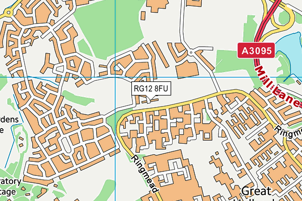 RG12 8FU map - OS VectorMap District (Ordnance Survey)