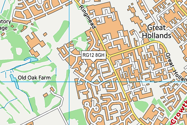 RG12 8GH map - OS VectorMap District (Ordnance Survey)