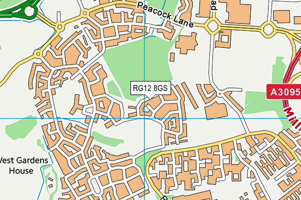 RG12 8GS map - OS VectorMap District (Ordnance Survey)