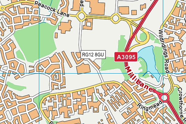 RG12 8GU map - OS VectorMap District (Ordnance Survey)