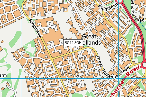 RG12 8QH map - OS VectorMap District (Ordnance Survey)