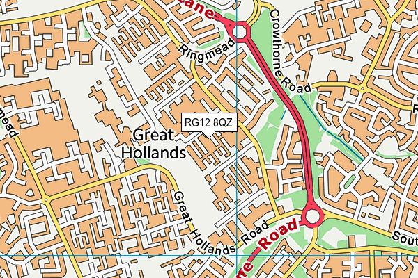 RG12 8QZ map - OS VectorMap District (Ordnance Survey)