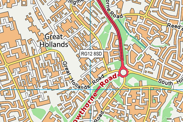 RG12 8SD map - OS VectorMap District (Ordnance Survey)