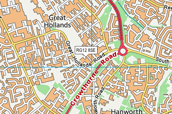 RG12 8SE map - OS VectorMap District (Ordnance Survey)