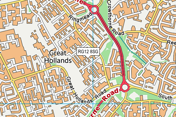 RG12 8SG map - OS VectorMap District (Ordnance Survey)