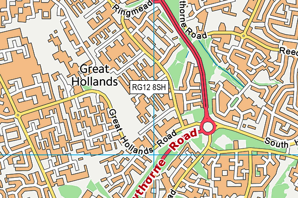 RG12 8SH map - OS VectorMap District (Ordnance Survey)