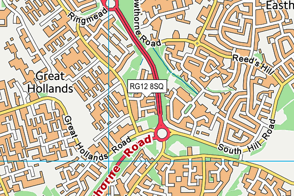 RG12 8SQ map - OS VectorMap District (Ordnance Survey)