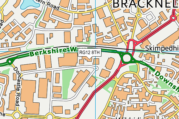 RG12 8TH map - OS VectorMap District (Ordnance Survey)