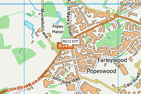 RG12 8TP map - OS VectorMap District (Ordnance Survey)