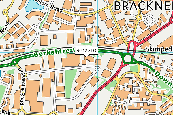 RG12 8TQ map - OS VectorMap District (Ordnance Survey)