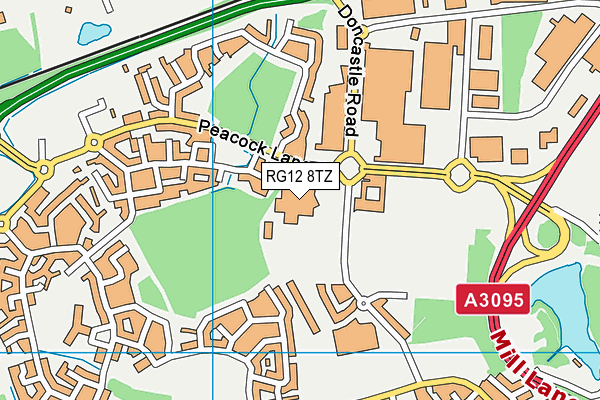 RG12 8TZ map - OS VectorMap District (Ordnance Survey)