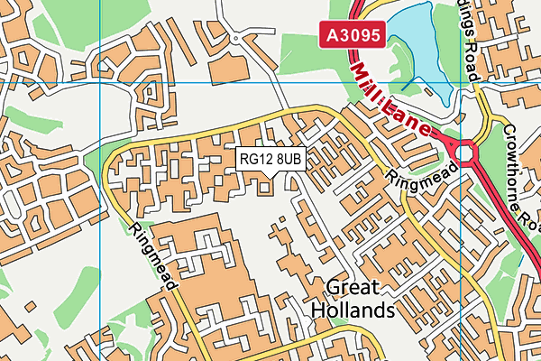 RG12 8UB map - OS VectorMap District (Ordnance Survey)