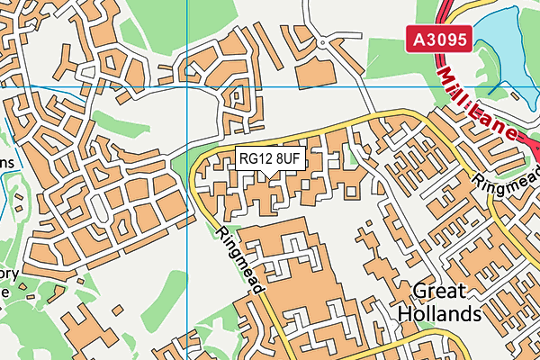 RG12 8UF map - OS VectorMap District (Ordnance Survey)