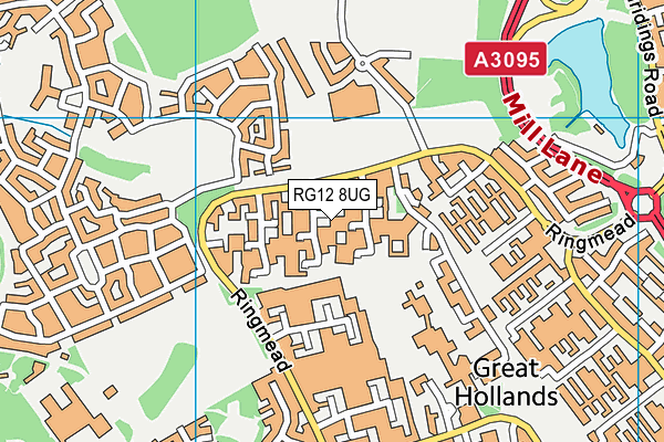 RG12 8UG map - OS VectorMap District (Ordnance Survey)